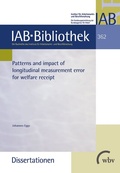 Cover: Patterns and impact of longitudinal measurement error for welfare receipt - wbv Media