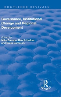 Enlarge image Cover: Governance, Institutional Change and Regional Development - Routledge