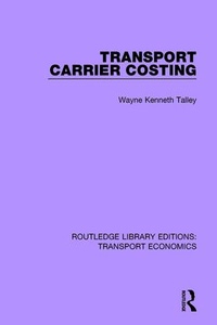 Enlarge image Cover: Transport Carrier Costing - Routledge