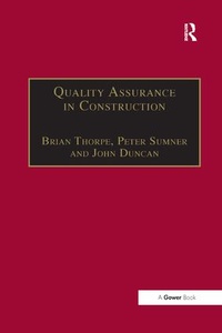 Abbildung von: Quality Assurance in Construction - Routledge