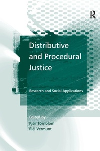 Enlarge image Cover: Distributive and Procedural Justice - Routledge