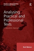 Cover: Analysing Practical and Professional Texts - Routledge