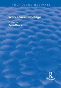 Abbildung von: Work Place Sabotage - Routledge