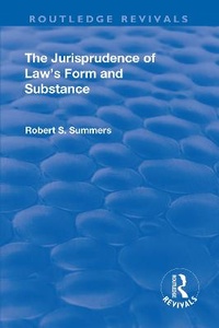 Enlarge image Cover: The Jurisprudence of Law's Form and Substance - Routledge