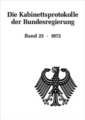Cover: Die Kabinettsprotokolle der Bundesregierung / 1972 - De Gruyter