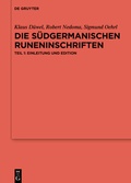 Cover: Die s&uuml;dgermanischen Runeninschriften - De Gruyter