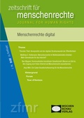 Cover: Menschenrechte digital - Wochenschau Verlag