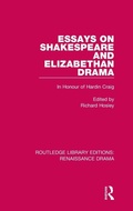 Cover: Essays on Shakespeare and Elizabethan Drama - Routledge