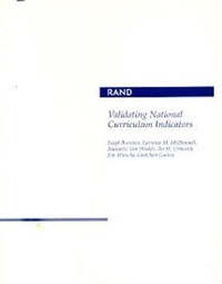 Enlarge image Cover: Validating National Curriculum Indicators - RAND