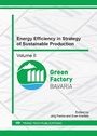 Cover: Energy Efficiency in Strategy of Sustainable Production Vol. II - Trans Tech Publications Ltd