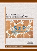 Cover: Semi-Solid Processing of Alloys and Composites XIV - Trans Tech Publications Ltd