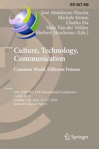Abbildung von: Culture, Technology, Communication. Common World, Different Futures - Springer