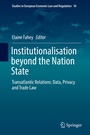 Cover: Institutionalisation beyond the Nation State - Springer