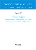 Cover: Thomas Hobbes, De mirabilibus Pecci carmen - Georg Olms Verlag