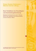 Cover: Zum Verh&auml;ltnis von Grundlagen- und Anwendungsforschung - Franz Steiner Verlag