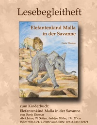 Enlarge image Cover: Elefantenkind Malla in der Savanne - Lesebegleitheft - BoD - Books on Demand