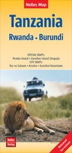 Cover: Nelles Map Landkarte Tanzania - Rwanda - Burundi - KOMPASS freytag und berndt
