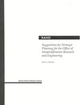Cover: Suggestions for Strategic Planning for the Office of Nonproliferation Research and Engineering - RAND