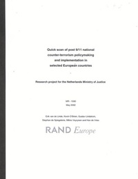Enlarge image Cover: Quick Scan of Post 9/11 National Counter Terrorism Policy Making and Implementation Selected European Countries Since 9/11 - RAND