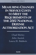 Cover: Measuring Changes in Service Costs to Meet the Requirements of the 2002 National Defense Authorization Act: MR-1821-AF - RAND