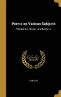 Cover: Poems on Various Subjects - Wentworth Press