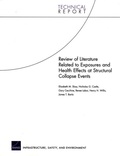 Cover: Review of Literature Related to Exposures and Health Effects at Structural Collapse Events - RAND