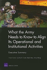 Enlarge image Cover: What the Army Needs to Know to Align its Operational and Institutional Activities - RAND