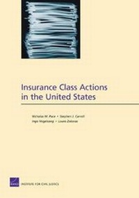 Enlarge image Cover: Insurance Class Actions in the United States - RAND