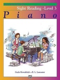 Cover: Alfred's Basic Piano Library Sight Reading, Bk 3 - Alfred Music