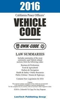 Abbildung von: 2016 California Vehicle Code Qwik-Code - Ebooks2go, Inc