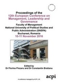 Cover: Ecmlg 2016 - Proceedings for the 12 European Conference on Management Leadership and Governance - ACPIL