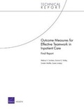Cover: Outcome Measures for Effective Teamwork in Inpatient Care - RAND