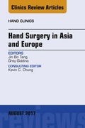 Cover: Hand Surgery in Asia and Europe, An Issue of Hand Clinics - Elsevier
