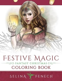 Enlarge image Cover: Festive Magic - Fantasy Christmas Coloring Book - Fairies & Fantasy Pty