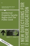 Cover: Intellectual Property, Faculty Rights and the Public Good - Jossey-Bass