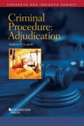 Cover: Criminal Procedure-Adjudication - Foundation Press