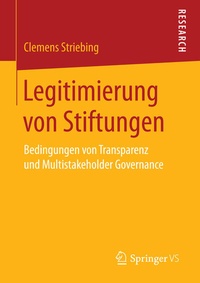 Enlarge image Cover: Legitimierung von Stiftungen - Springer VS