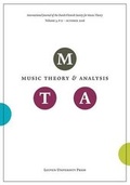 Cover: Music Theory and Analysis Volume 3 Issue II, 2016 (Journal Subscription) - Leuven University Press