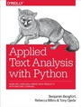 Cover: Applied Text Analysis with Python - O'Reilly