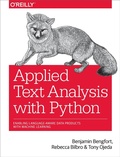 Cover: Applied Text Analysis with Python - O'Reilly
