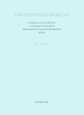 Cover: Inscriptiones Thessalonicae et viciniae - De Gruyter