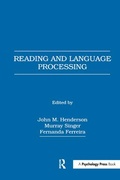 Cover: Reading and Language Processing - Psychology Press Ltd