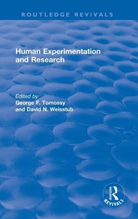 Enlarge image Cover: Human Experimentation and Research - Routledge