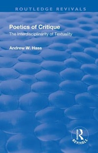 Enlarge image Cover: Poetics of Critique - Routledge