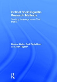 Enlarge image Cover: Critical Sociolinguistic Research Methods - Routledge