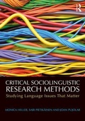 Cover: Critical Sociolinguistic Research Methods - Routledge