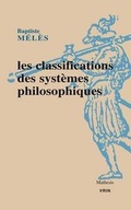 Cover: Les Classifications Des Systemes Philosophiques - Librarie Philosophique J. Vrin