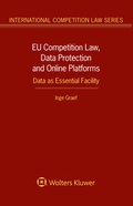 Cover: EU Competition Law, Data Protection and Online Platforms: Data as Essential Facility - Kluwer Law International
