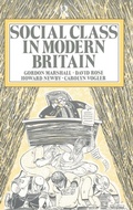 Cover: Social Class in Modern Britain - Routledge
