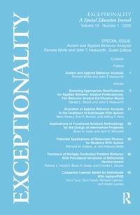 Enlarge image Cover: Autism and Applied Behavior Analysis - Routledge